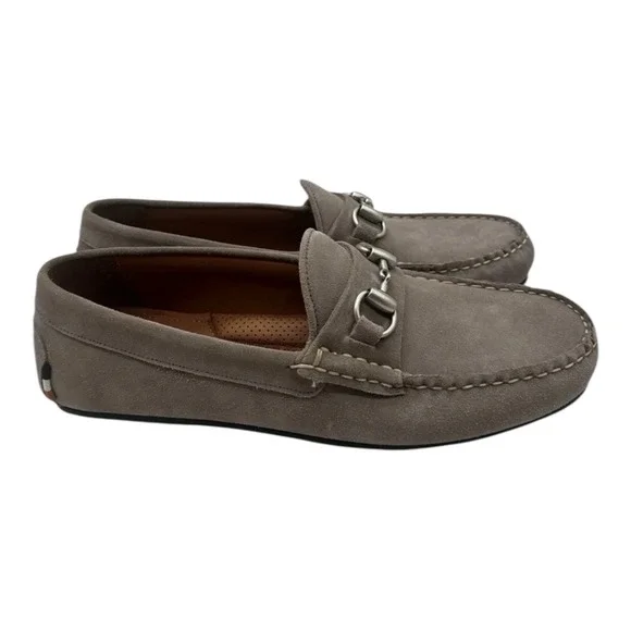 Allen Edmonds Sebastian BIT Driving Loafers Mens 9.5 D Grey Suede‎ Slip On Shoes